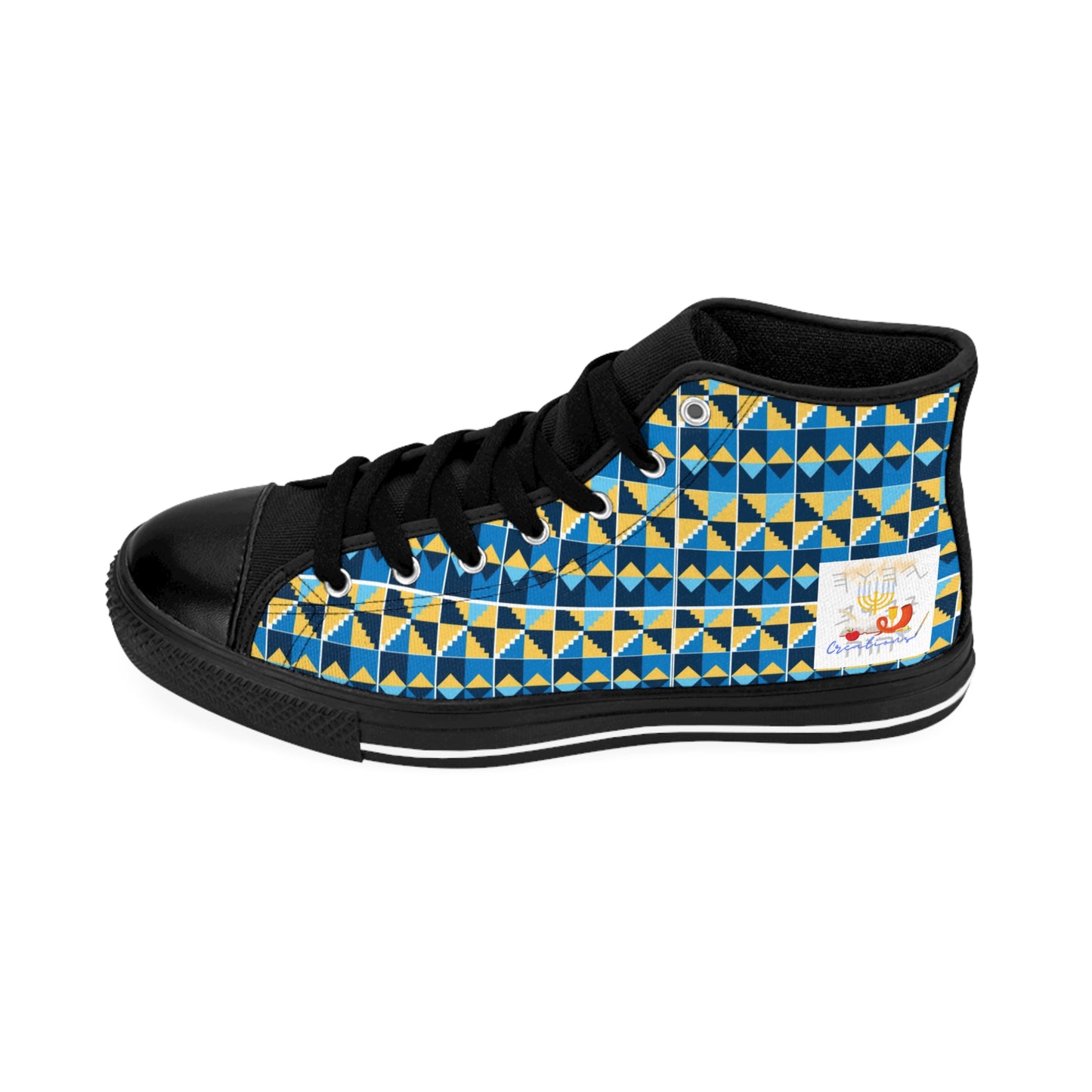 Kingdom of Priests - Blue Kente Women's Classic Sneakers - Holy Unto Yahuah Collection