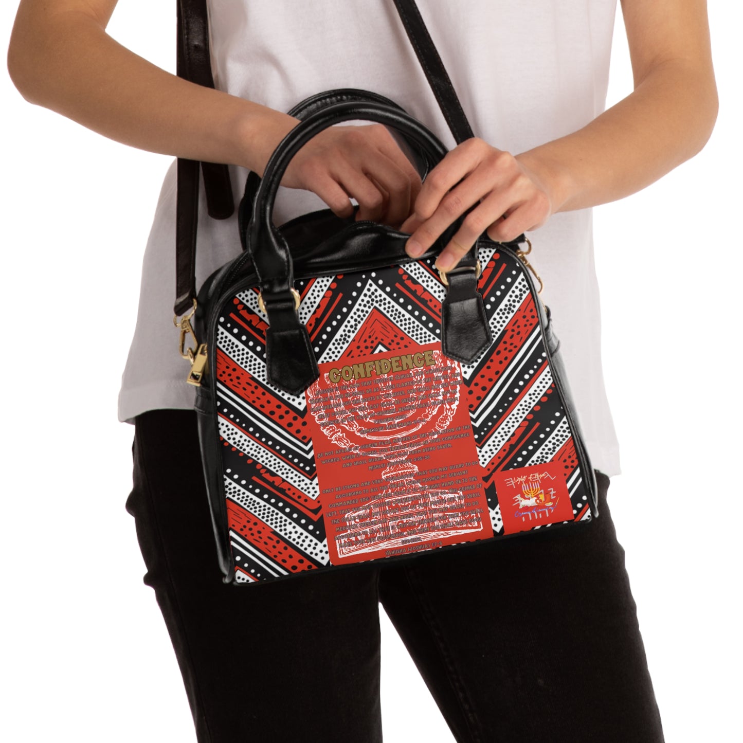 Confidence - Red Kente Shoulder Handbag - Biblical Principles Collection