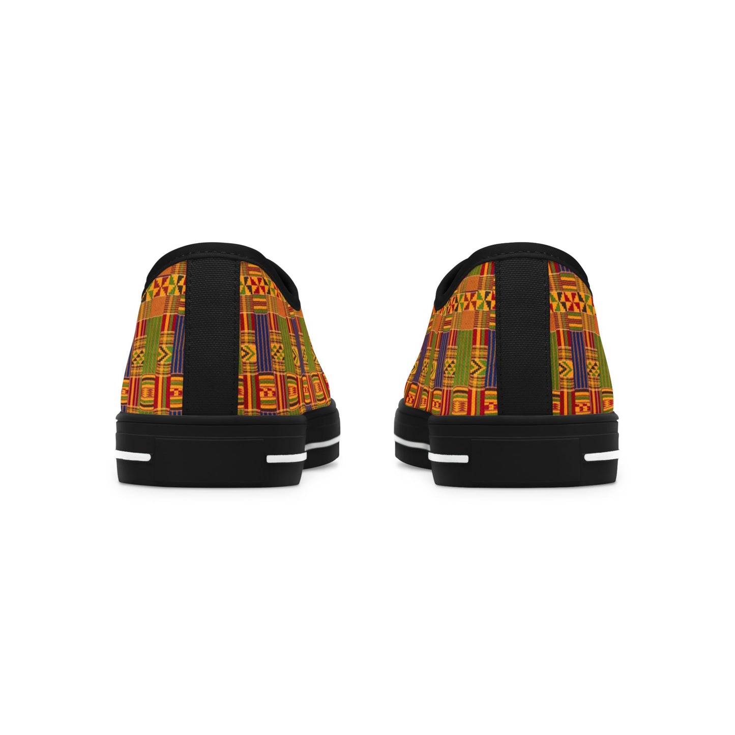 Colorful Kente Print Women's Low Top Sneakers - Holy Unto Yahuah Collection
