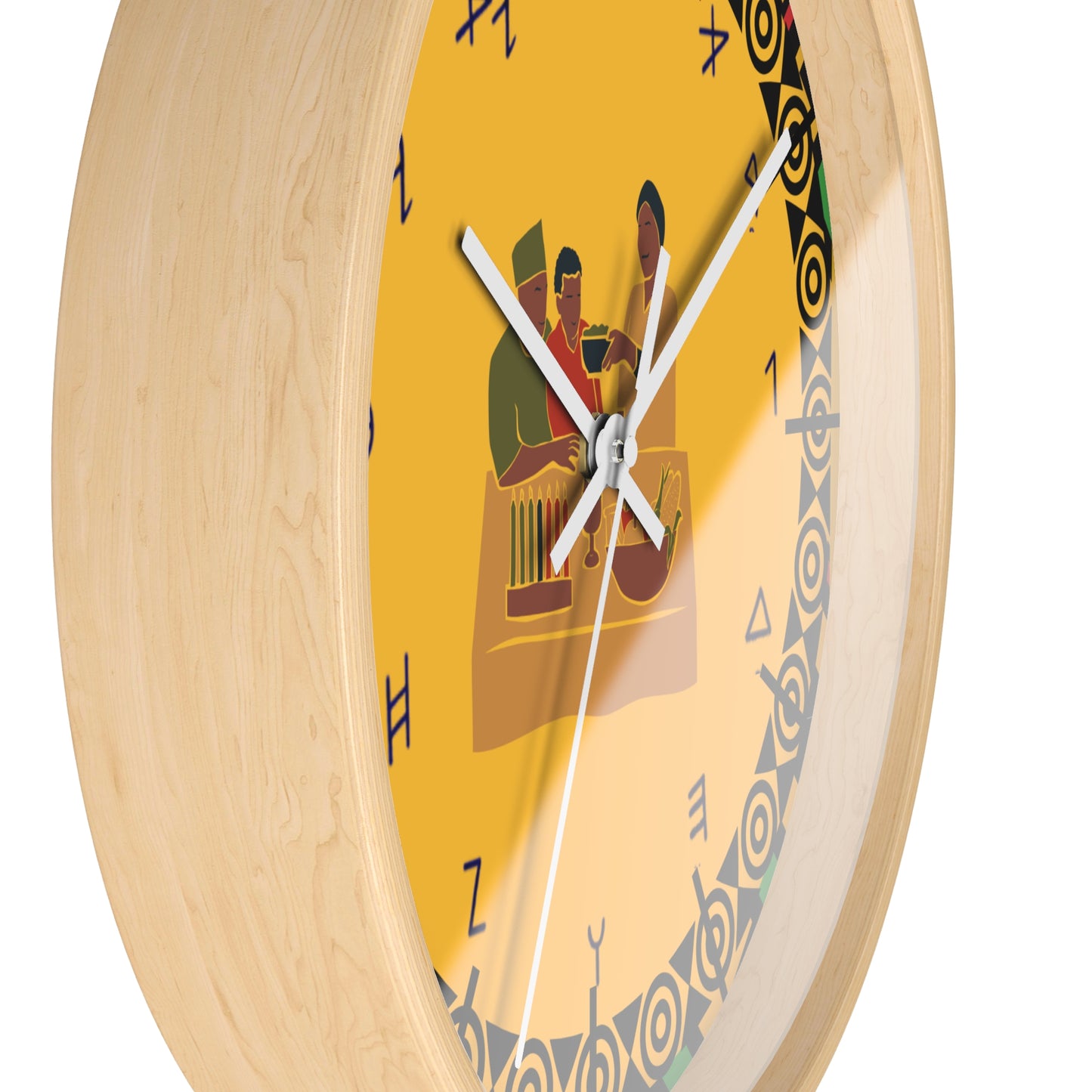 Cultural Wall Clock - Vibrant Afrocentric Design for Home Decor