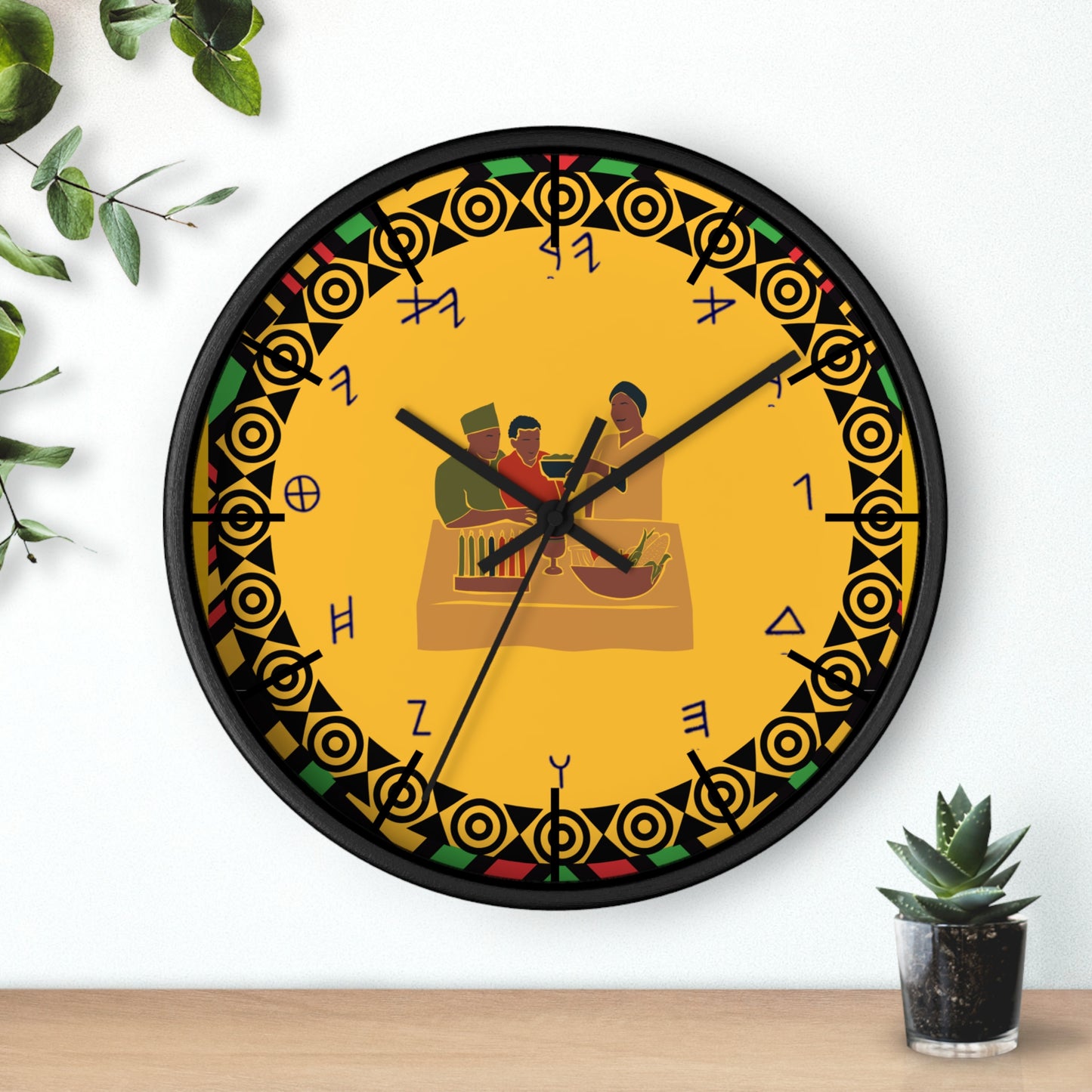 Cultural Wall Clock - Vibrant Afrocentric Design for Home Decor