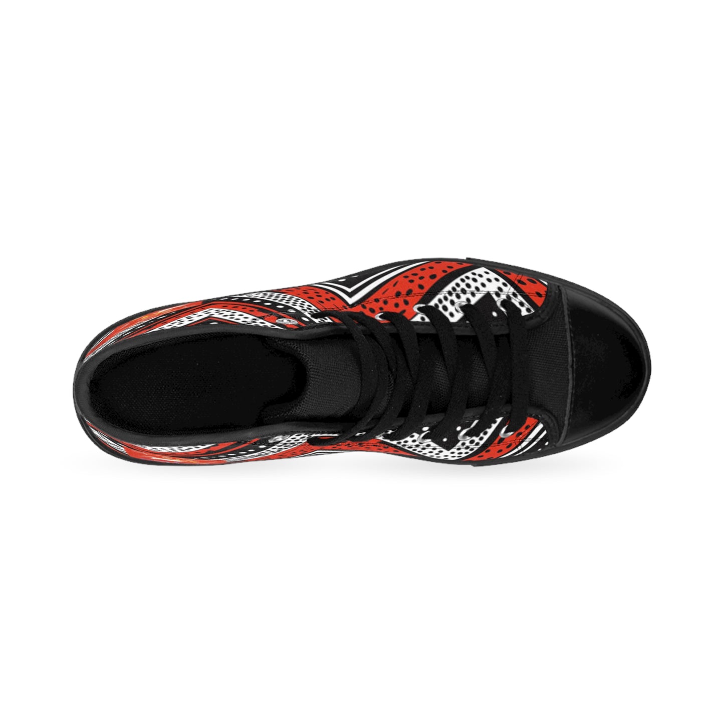 Confidence - Red Kente Designed High-Top Sneakers For Men - Scriptural Affirmations Collection