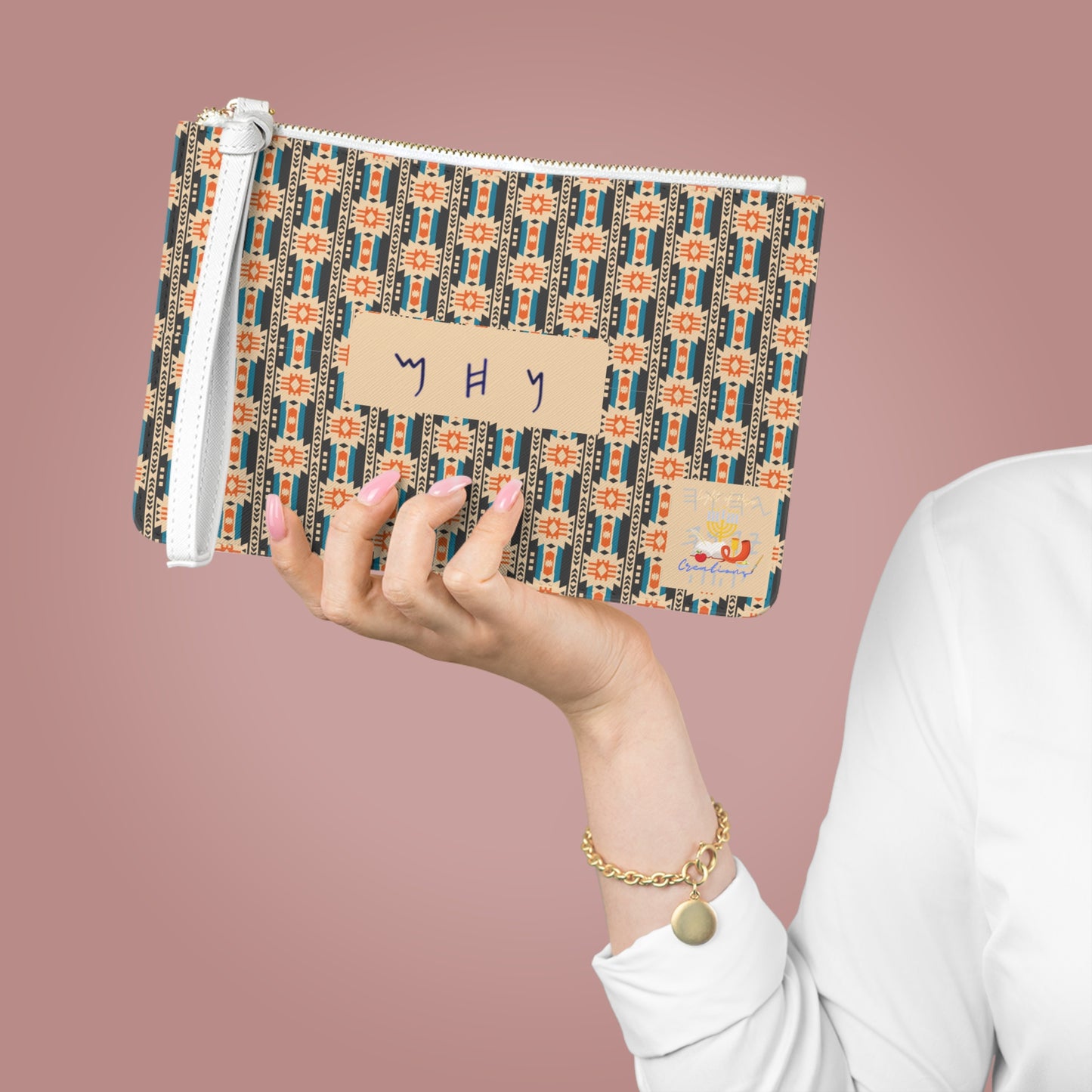 Call To Repentance - Orange Kente PU Leather Clutch Bag - Biblical Principles Collection