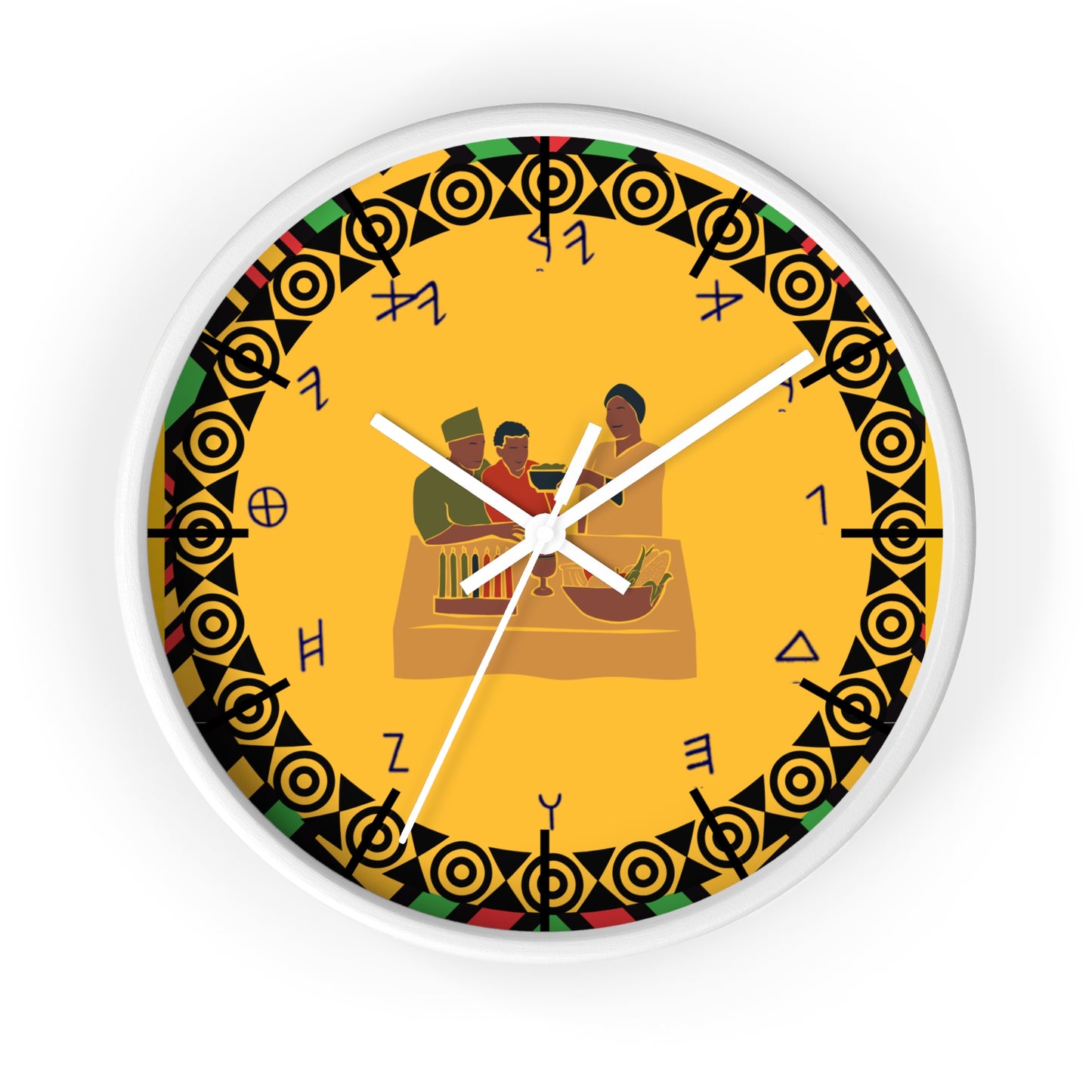 Cultural Wall Clock - Vibrant Afrocentric Design for Home Decor