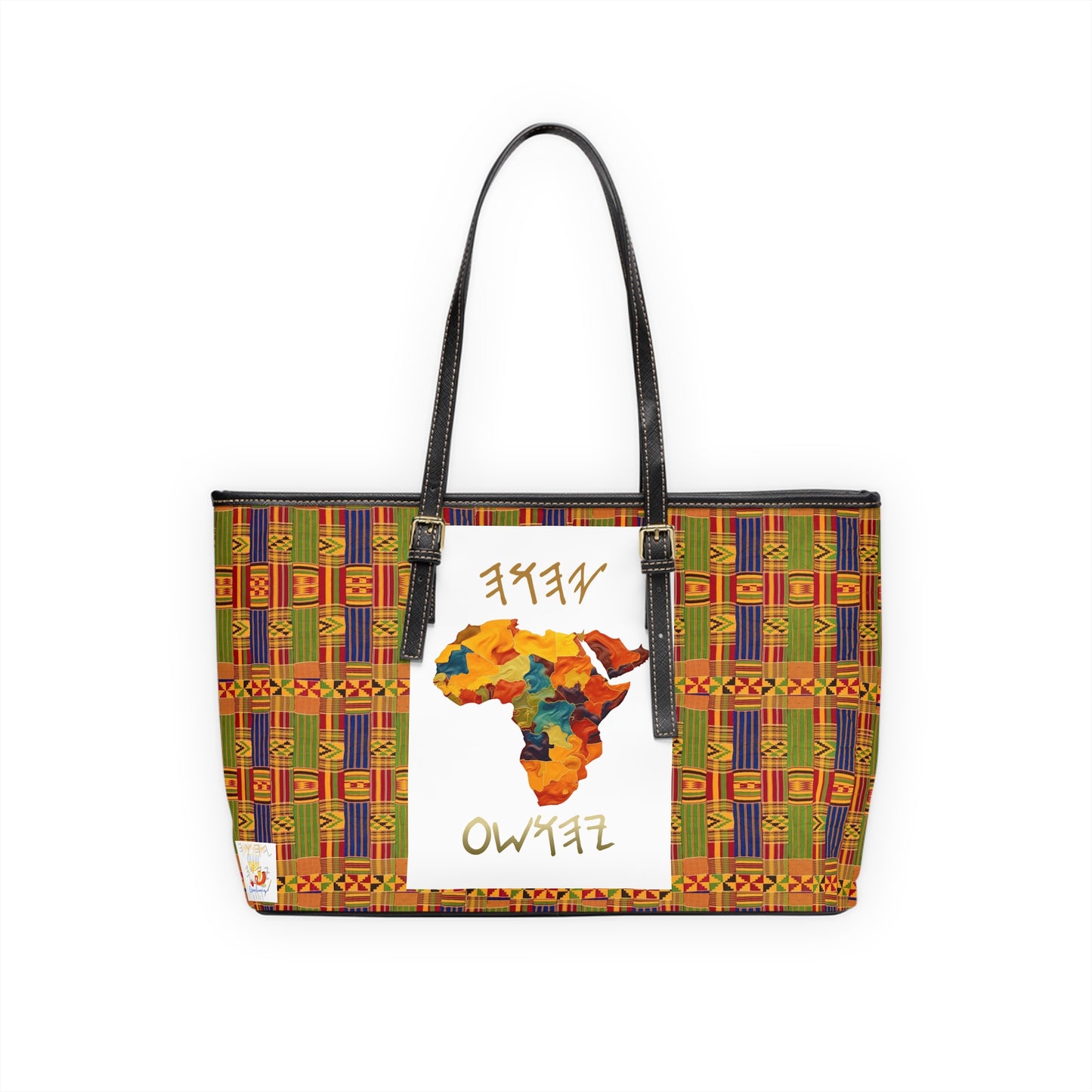 Two Greatest Commandments - Colorful Kente Print Shoulder Bag - Holy Unto Yahuah Collection
