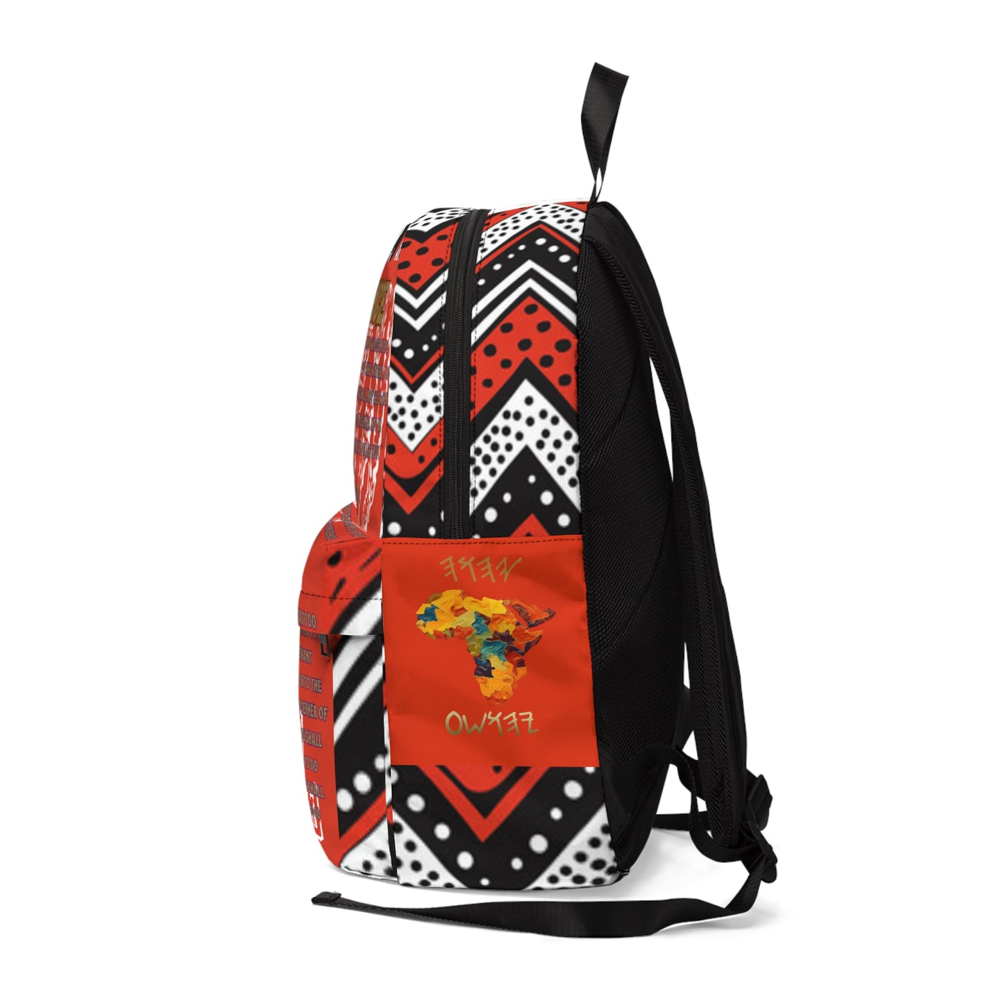 Confidence - Red Kente Unisex Backpack - Scriptural Affirmation Collection
