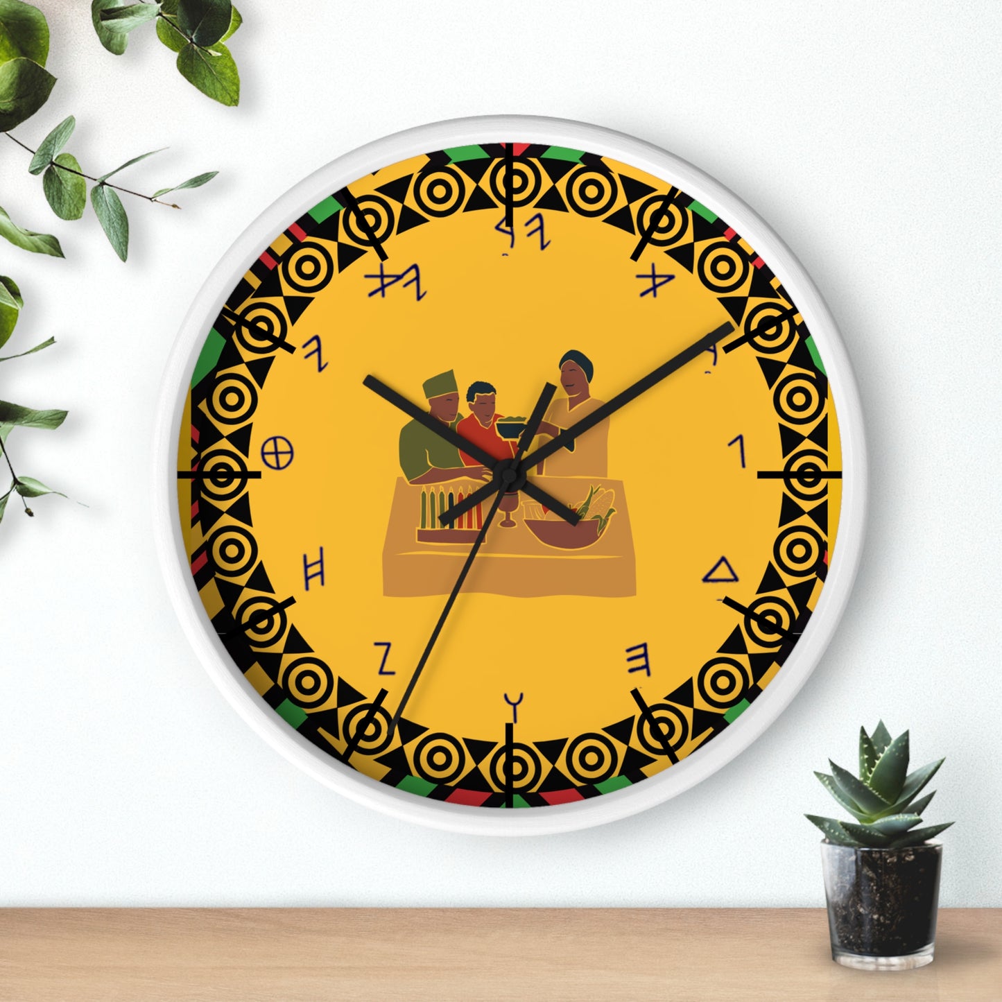 Cultural Wall Clock - Vibrant Afrocentric Design for Home Decor