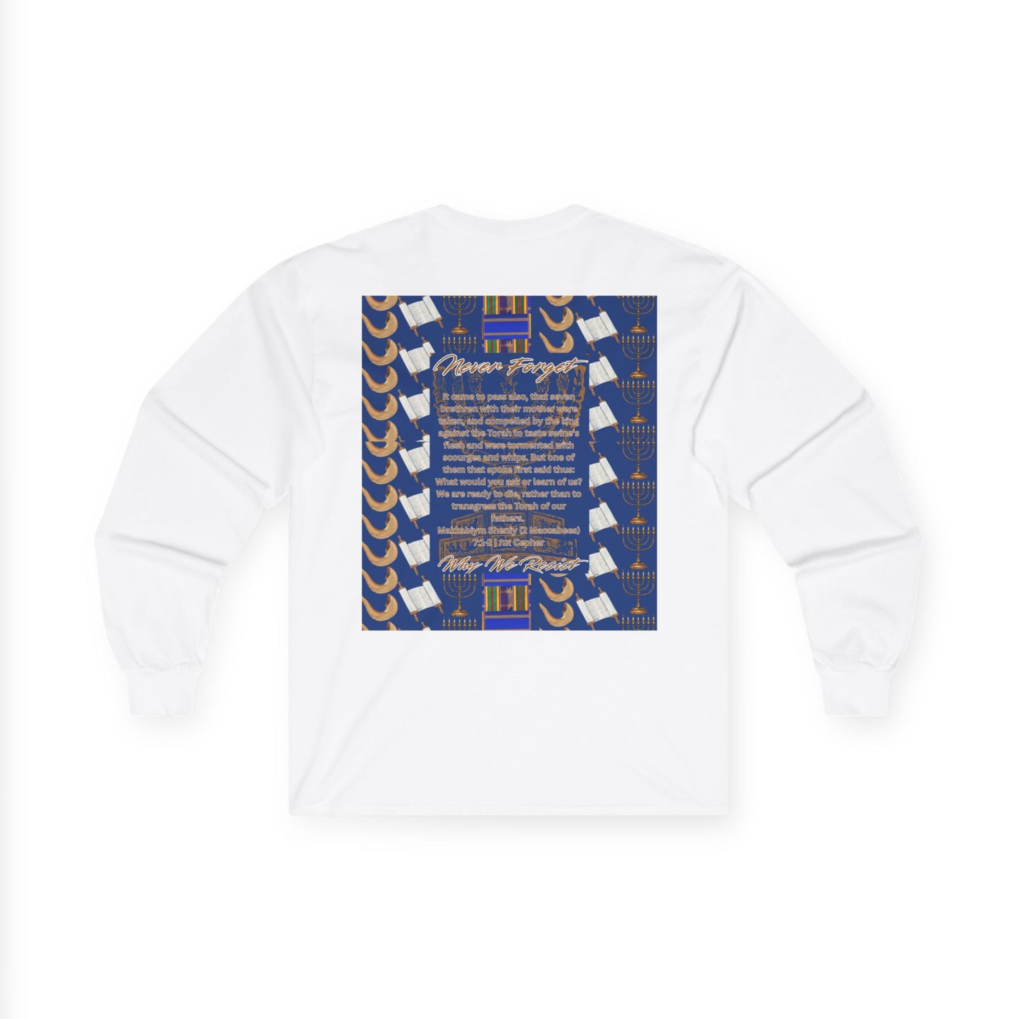 “Never Forget Why We Resist” - Long Sleeve Shirt– Hanukkah Collection