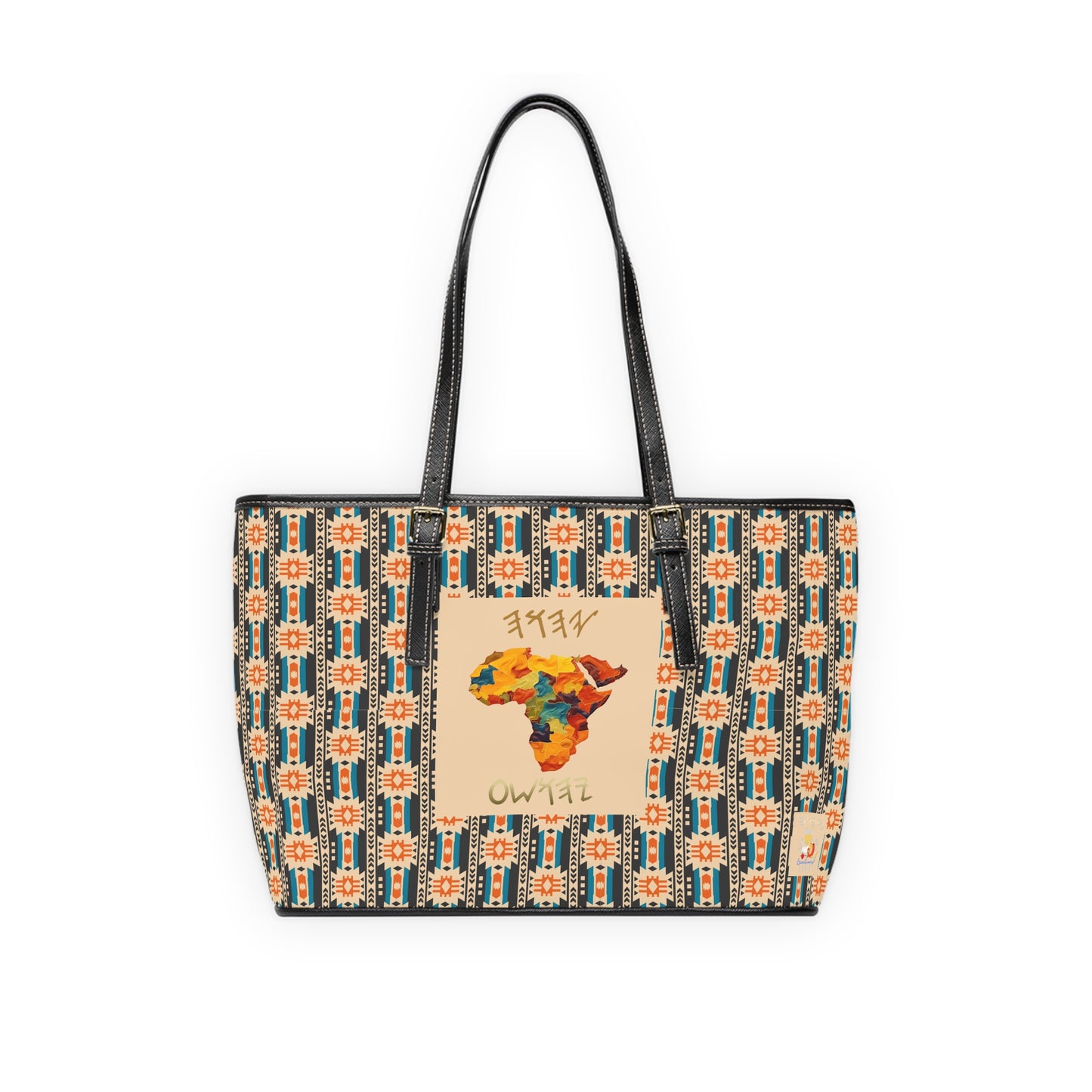 Call To Repentance - Orange Kente PU Leather Shoulder Bag - Biblical Principles Collection