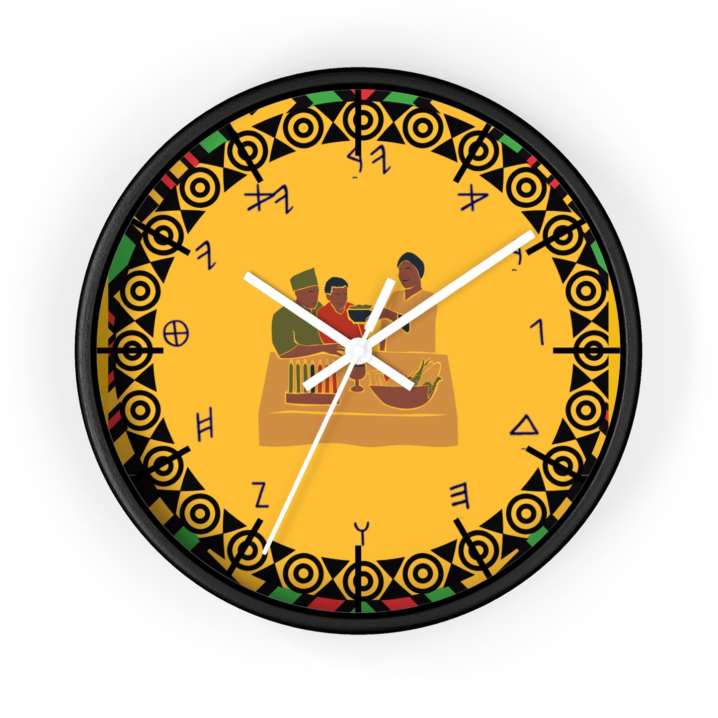 Cultural Wall Clock - Vibrant Afrocentric Design for Home Decor