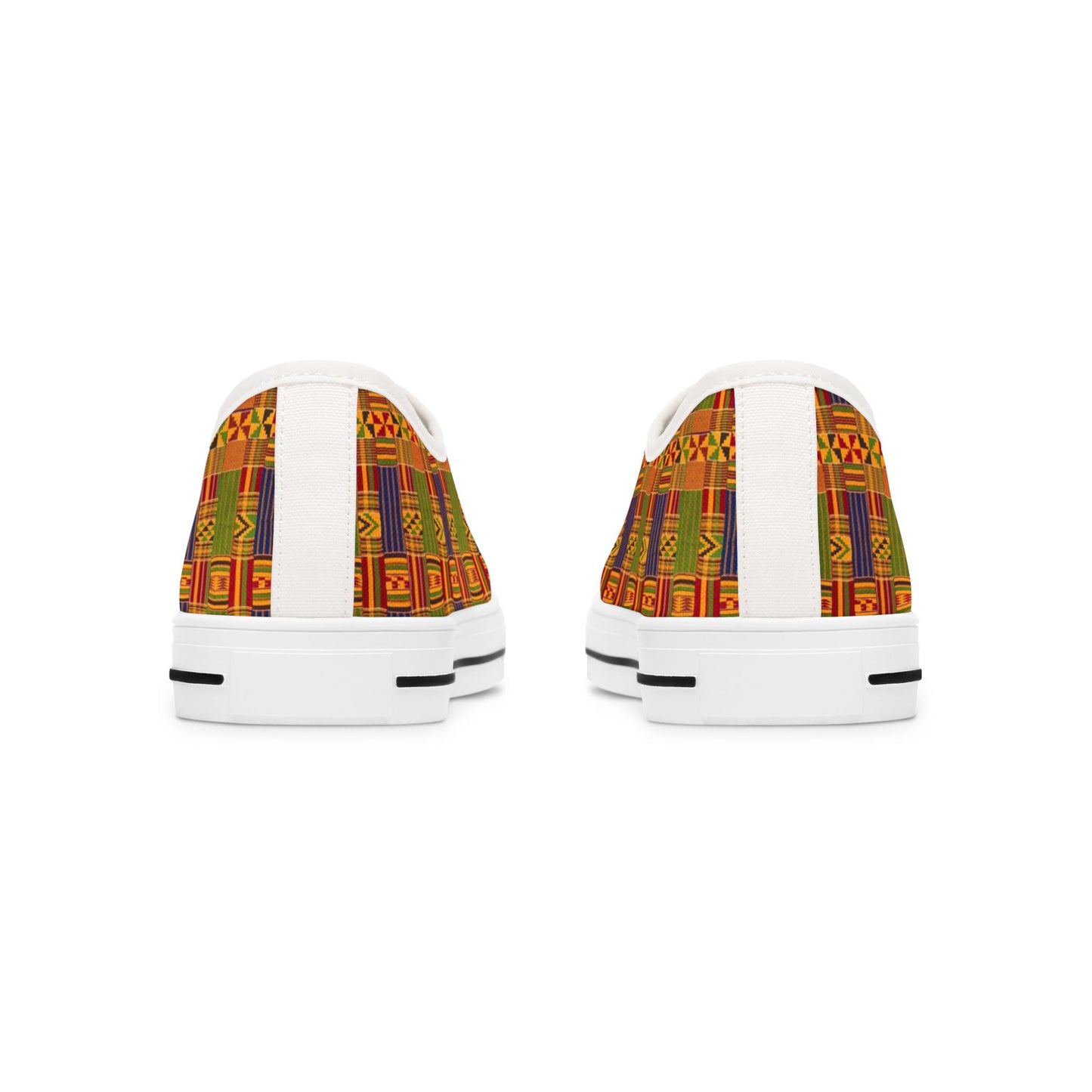 Colorful Kente Print Women's Low Top Sneakers - Holy Unto Yahuah Collection
