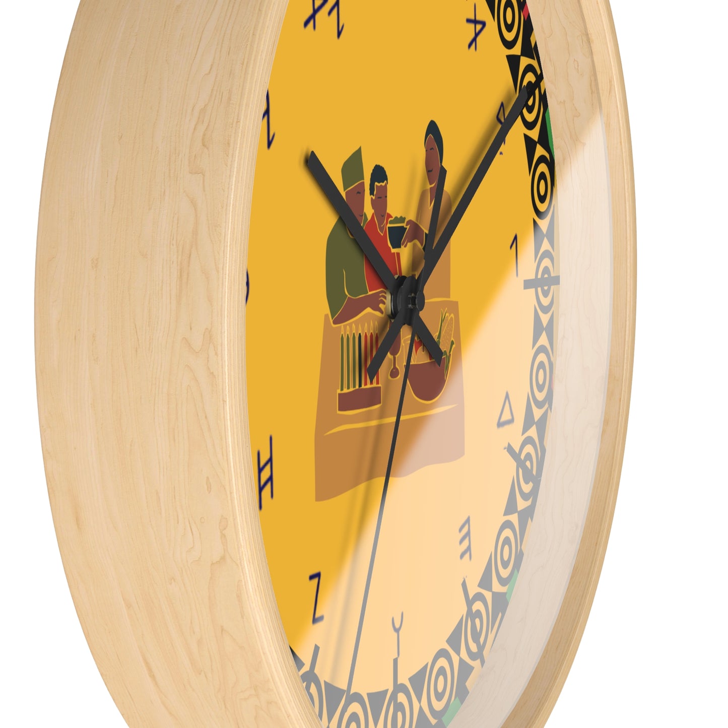 Cultural Wall Clock - Vibrant Afrocentric Design for Home Decor