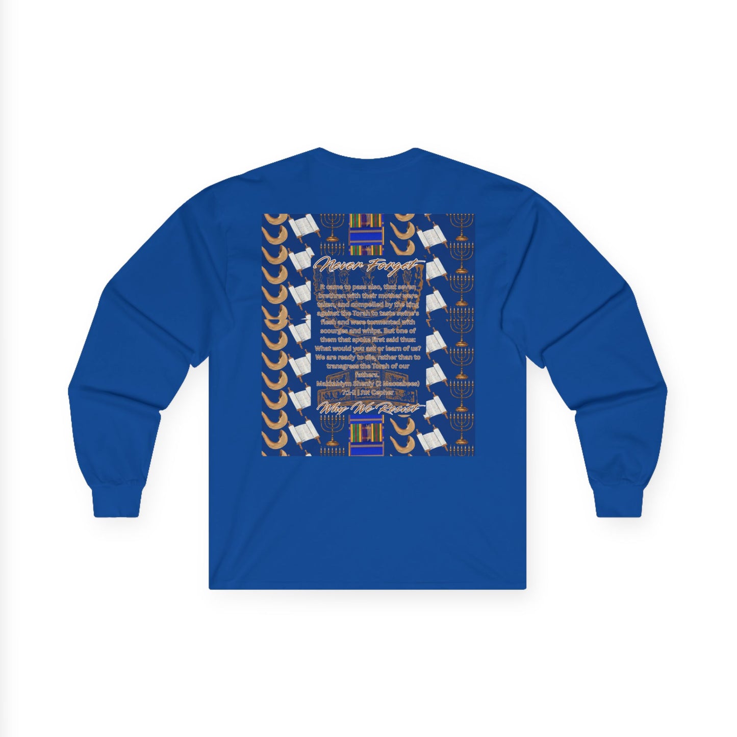 “Never Forget Why We Resist” - Long Sleeve Shirt– Hanukkah Collection