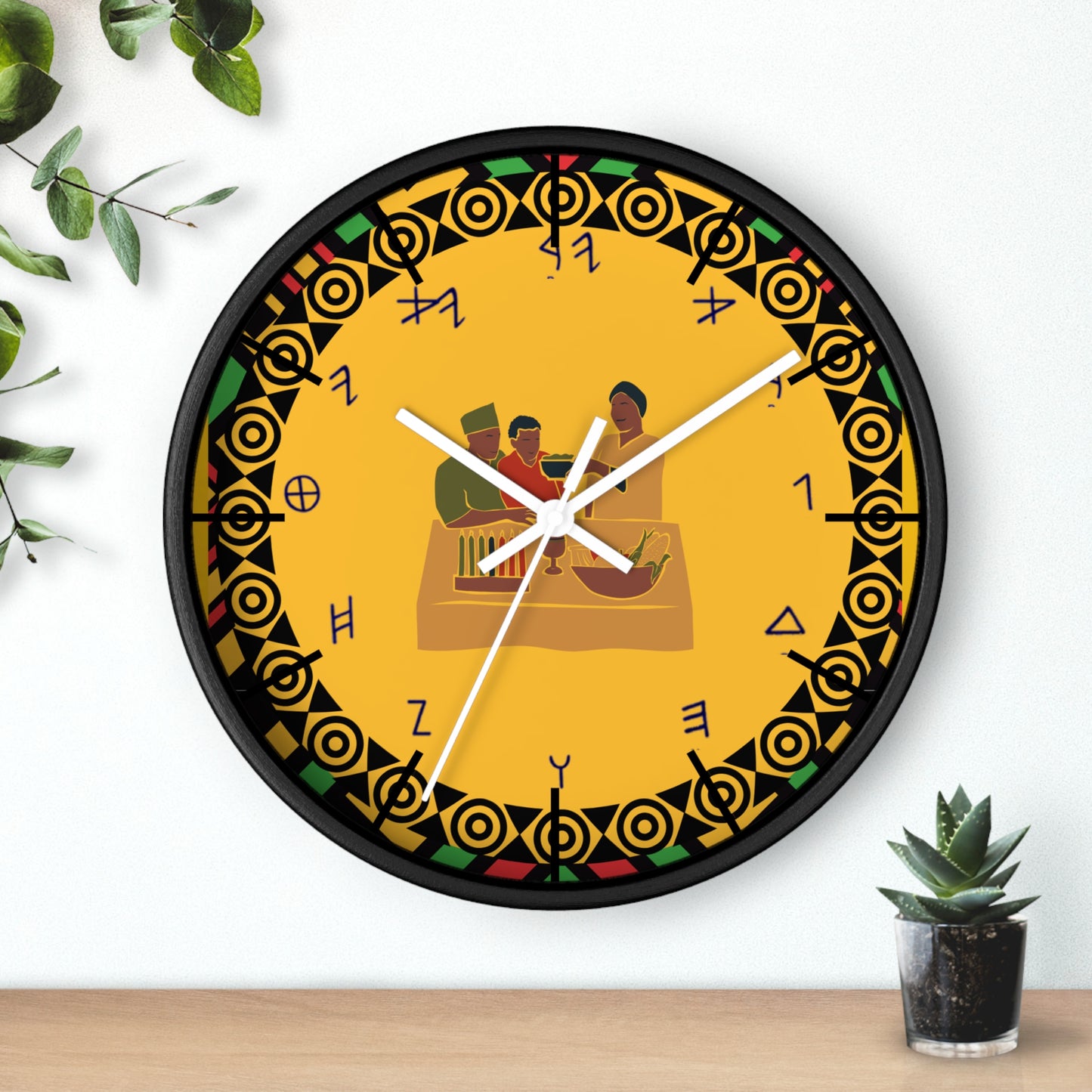 Cultural Wall Clock - Vibrant Afrocentric Design for Home Decor