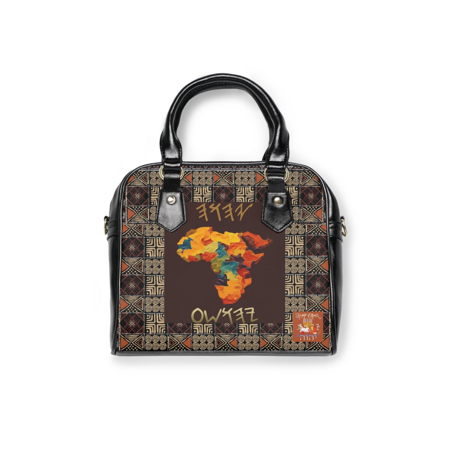 Break Up Your Fallow Ground - Brown Kente Designed Shoulder Handbag - Biblical Principles Collection